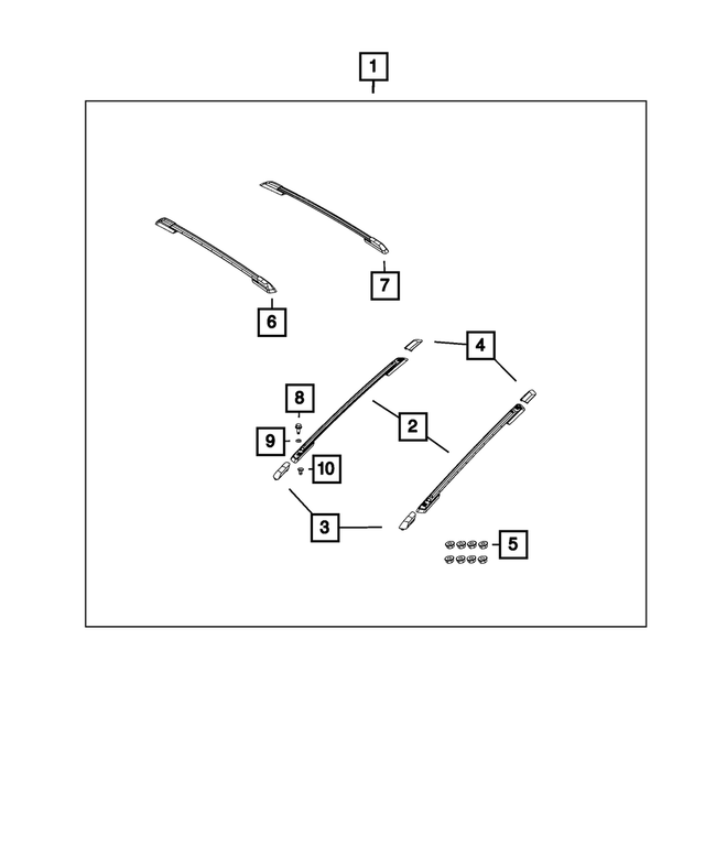 2013 Dodge Journey Roof Rack, Permanent 82211460 Mopar Estores
