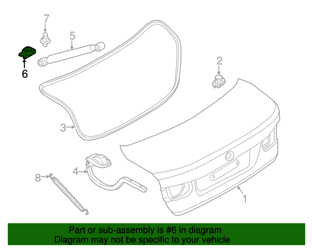 07147165155 Trunk Lid Lift Support Clip 20122020 BMW Buy BMW