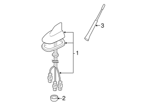 Genuine OEM VW Antenna Base Jetta Rabbit Golf 1995-10 Beetle '00-10 Pa