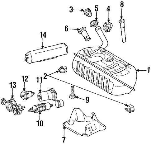 Fuel System Components for 1991 Mercedes-Benz 300 SL #0