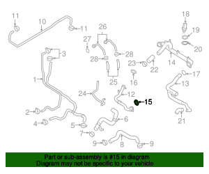 2007-2015 Audi Engine Coolant Pipe O-Ring WHT-000-881 | Audi USA Parts