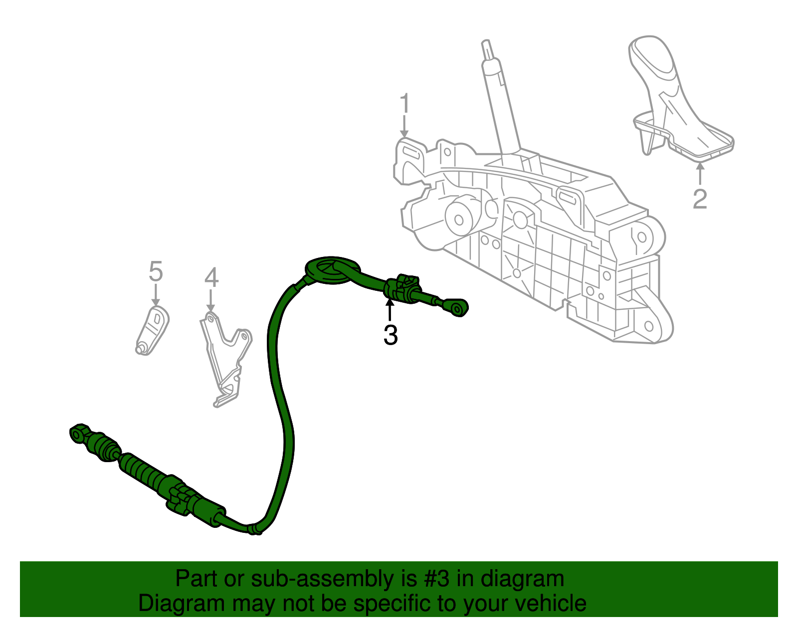 Automatic Transmission Control Lever Cable - GM (84102439)