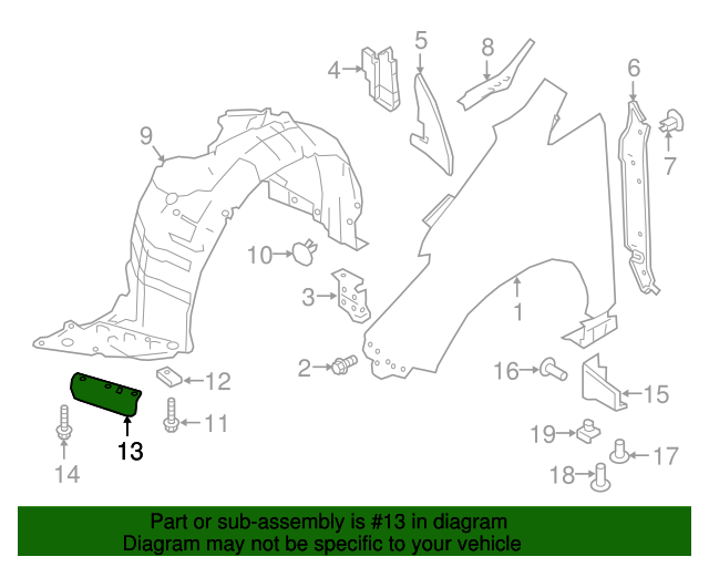 20182022 Nissan LEAF Deflector 638455SP0A Nissan Parts Plus