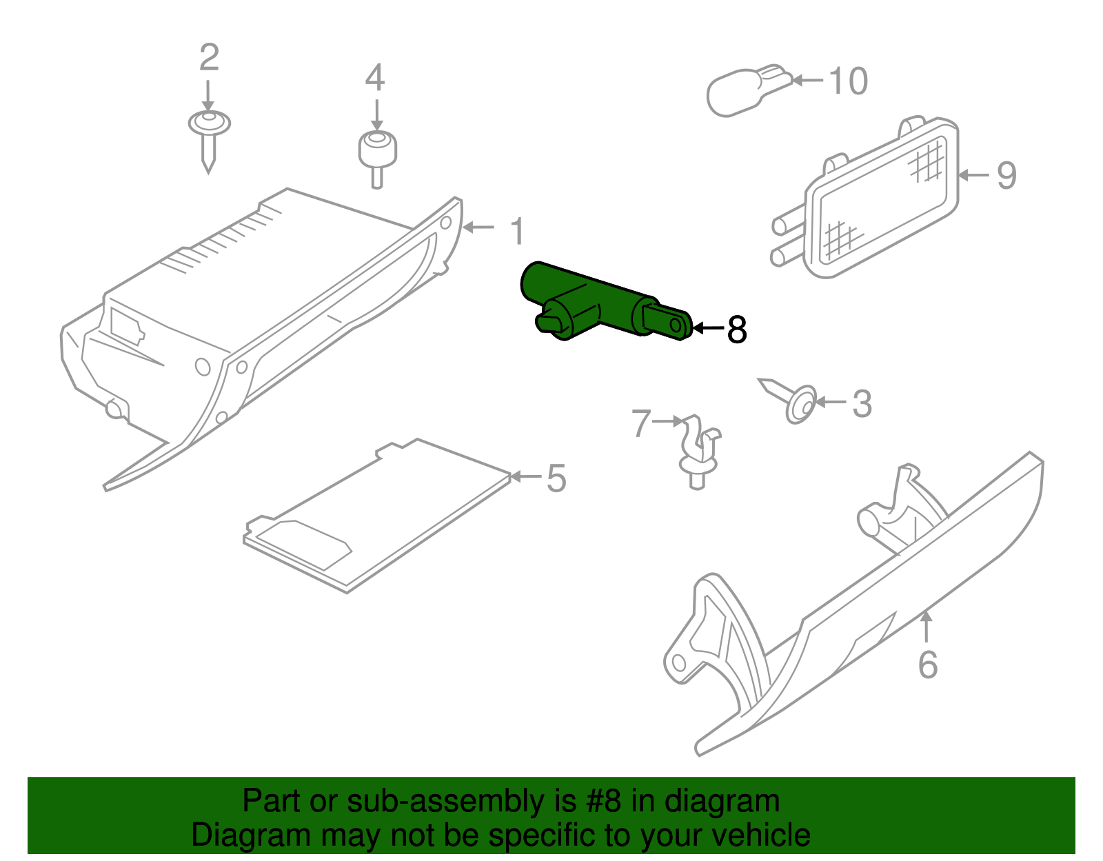 Dampener, I/P Compt Dr - GM (94710155)