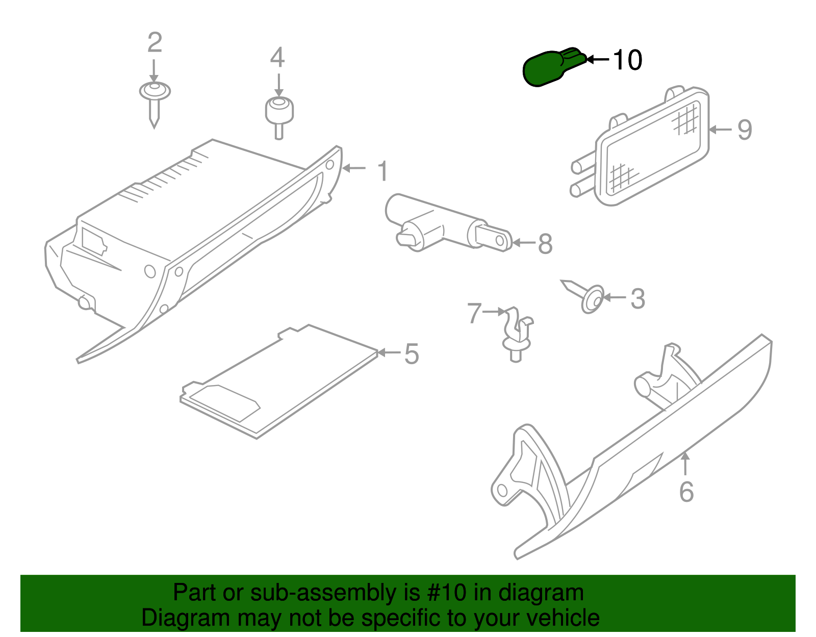Instrument Panel Courtesy Lamp Bulb - GM (93190936)