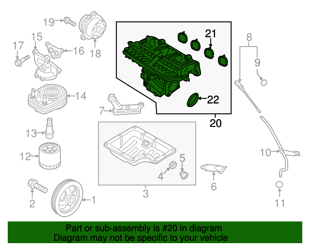 20172020 Hyundai Elantra Intake Manifold 2831003410 OEM Parts Online