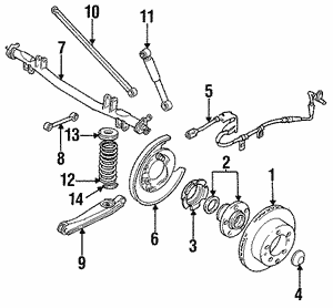 Genuine OEM Lower Control Arm Part# MB871047 Fits 1992-1995 Mitsubishi