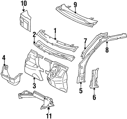 Cowl for 1986 Mercedes-Benz 300 E #0