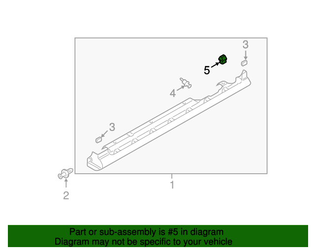 20032011 Mazda Rocker Molding Retainer Clip G22C51SJ3