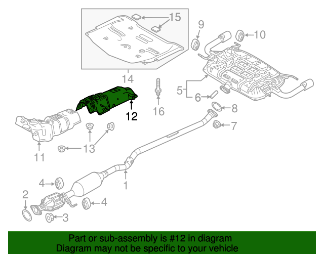20142017 Mazda 6 Heat Shield GHK156400A OEM Parts Online