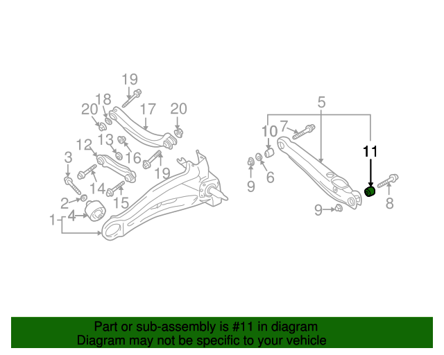 Mitsubishi Lower Control Arm Bushing MR403464 | Lasco Auto Parts
