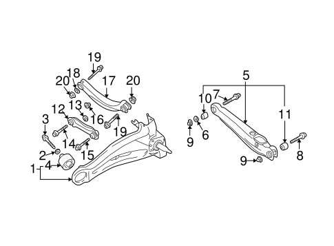Rear Lower Lateral Arm For 2004-2006 Mitsubishi Lancer Ralliart 2005 Z748WZ Rear Lower Lateral Arm For 2004-2006 Mitsubishi Lancer Ralliart 2005 Z748WZ