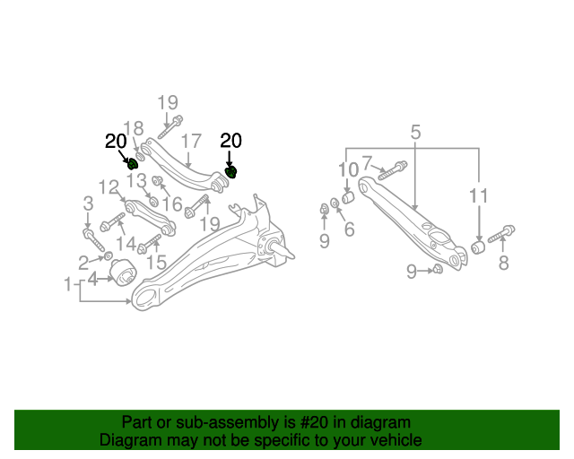 MU431006 - Suspension Control Arm Nut 2002-2020 Mitsubishi | Mitsubishi ...