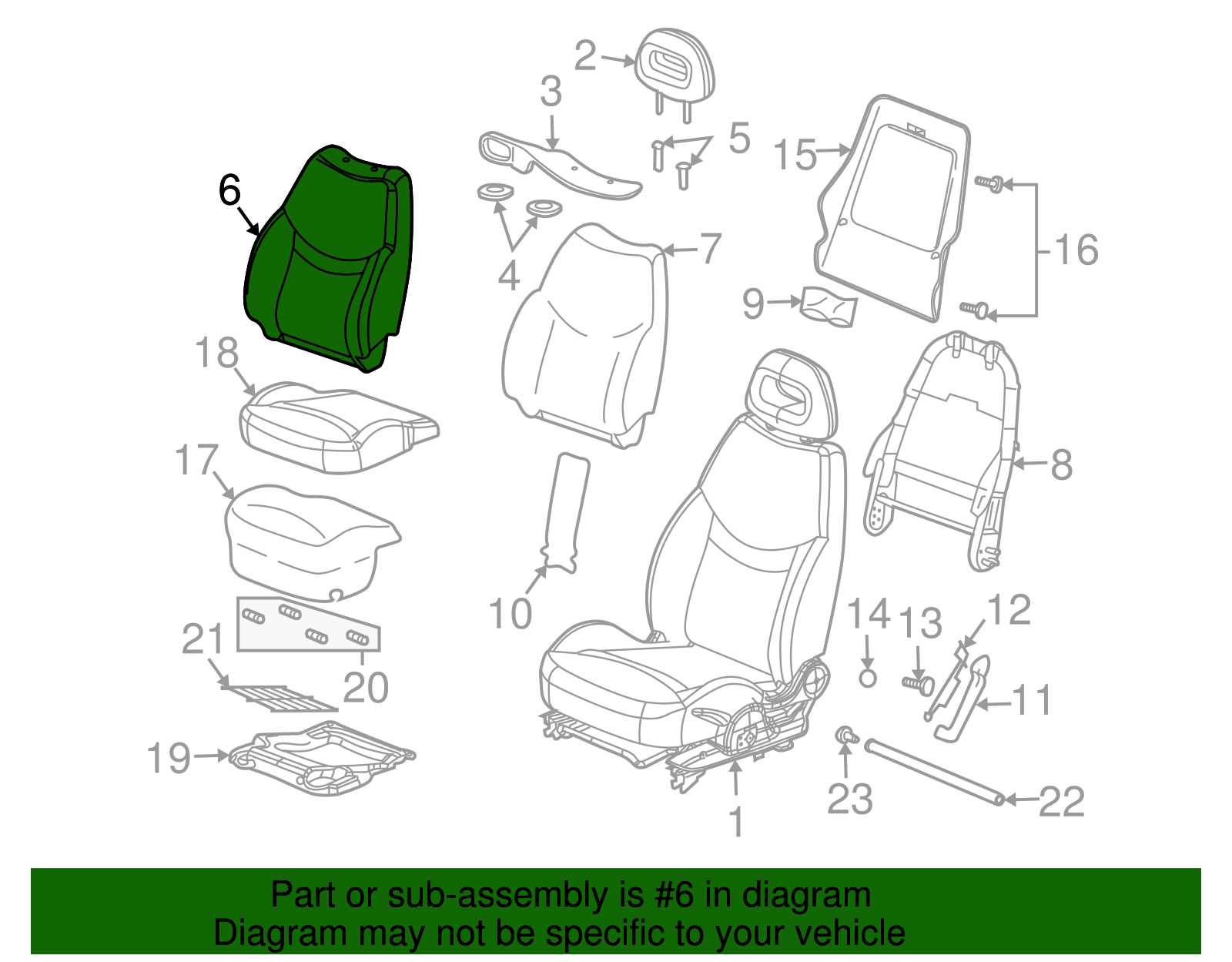 Cover Assembly, P/Seat Black Cushion                *Ebony - GM (10356202)