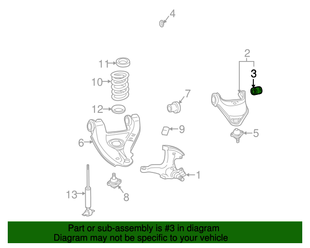 19892005 GM Upper Control Arm Bushing 15607586