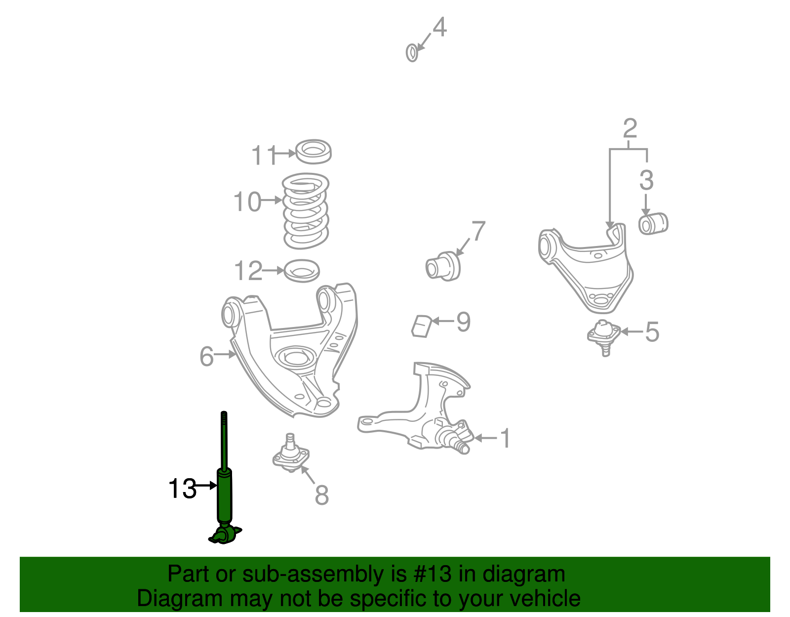 Suspension Shock Absorber - GM (88891363)