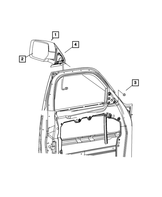 2008 Dodge Nitro Mirror Replacement Glass, Left 68003879AA | My  