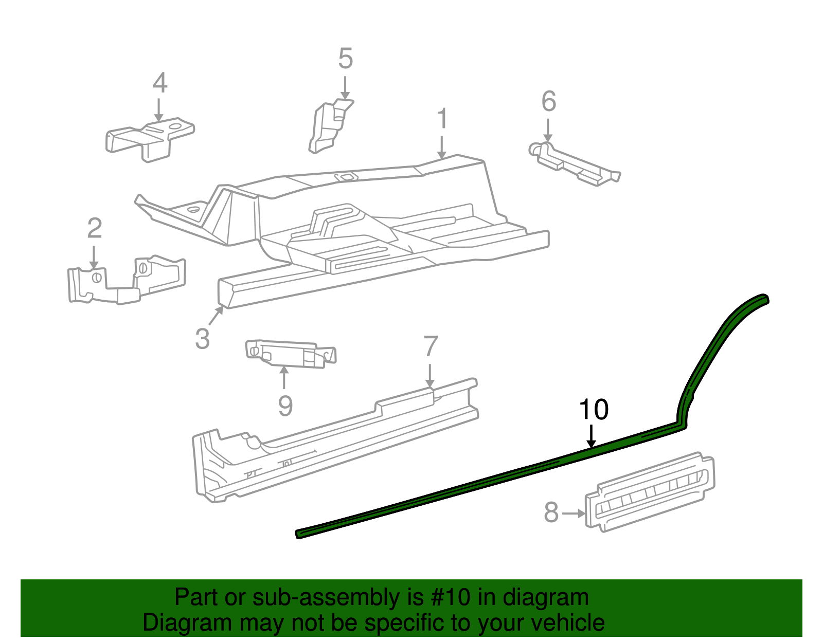 Weatherstrip - Ford (YW4Z-54101C36-AA)