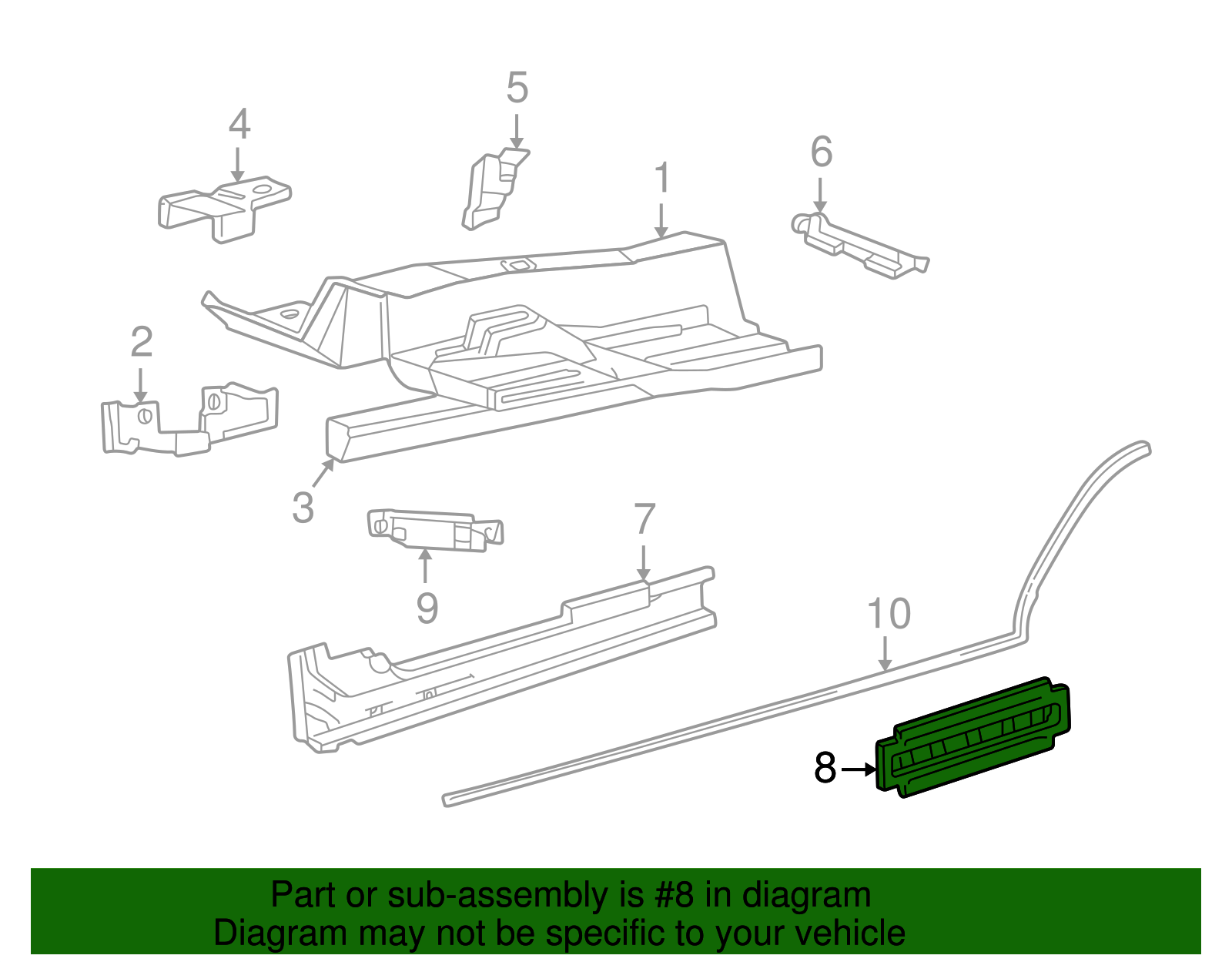 Inner Rocker Reinforcement (XW4Z-5420402-AA)