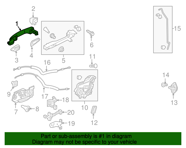 2019-2023 Honda Handle, Outside 72641-T2A-A71YQ | Honda Factory Parts 