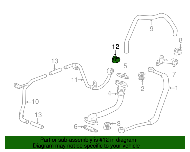 GM Part Number 97373522 20102016 GM Turbocharger Coolant Feed and