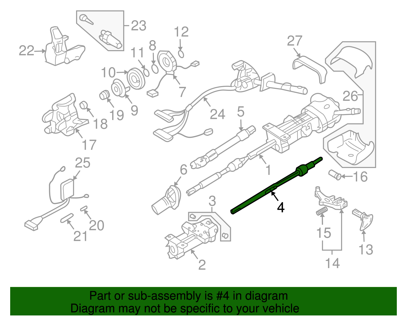 Shaft, Strg - GM (26094250)