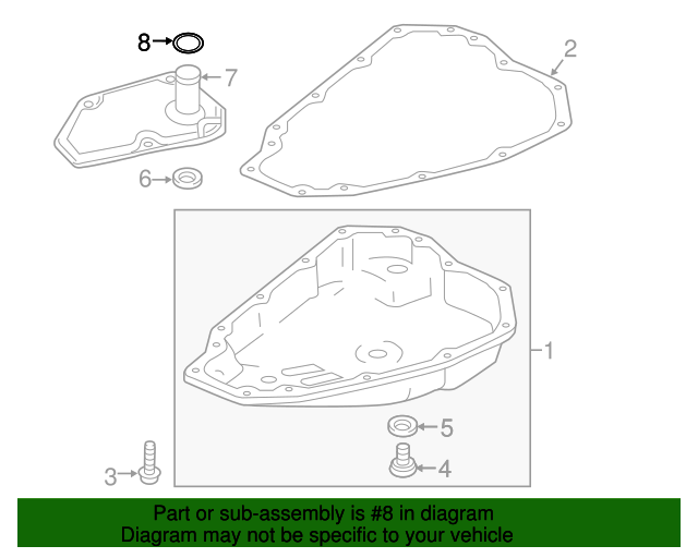 2008-2024 Mitsubishi Filter O-Ring 2824A005 | Mitsubishi Parts ...