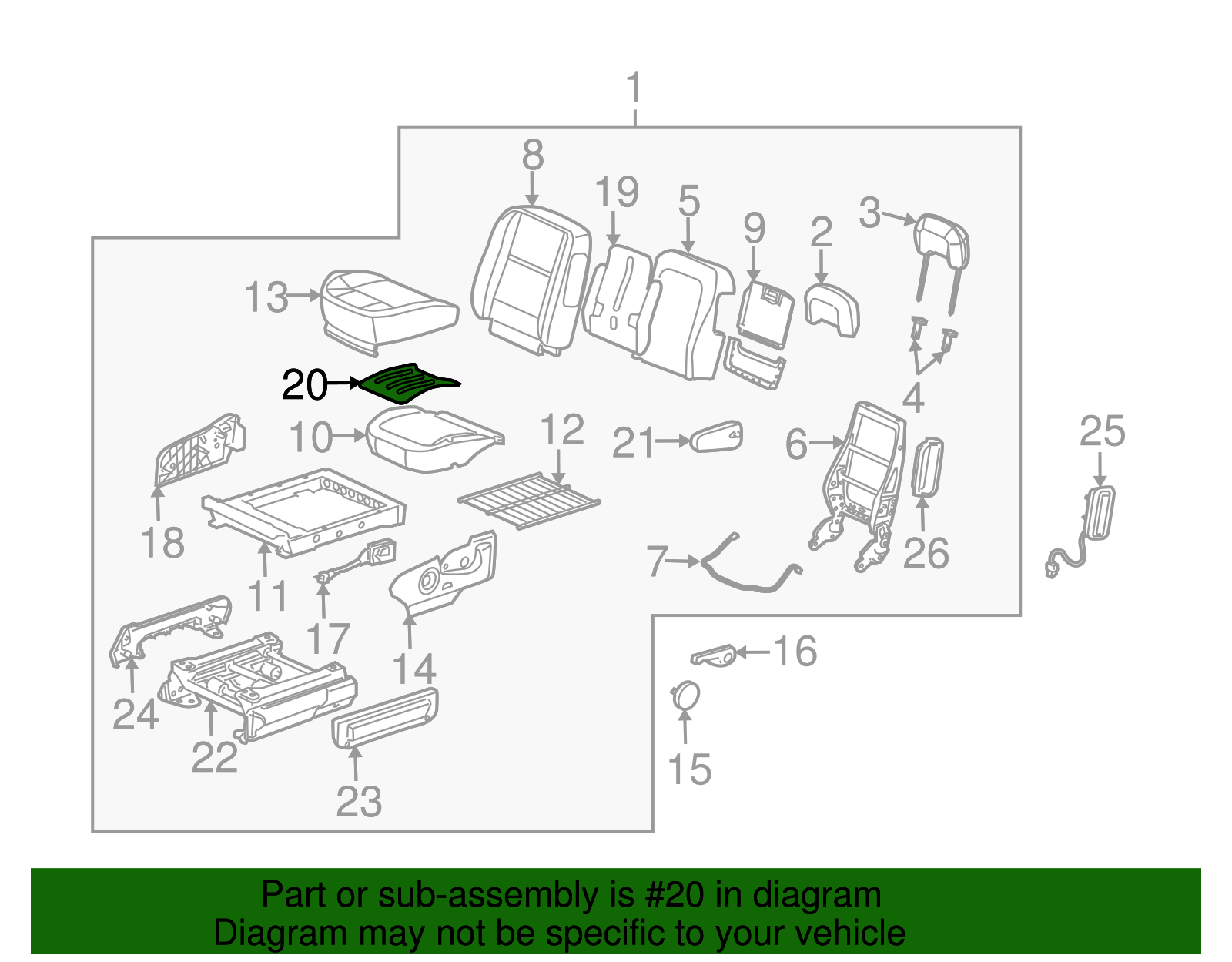 Front Seat Cushion Heater - GM (89043120)