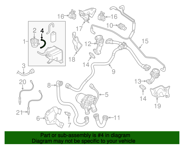 20072015 Audi Q7 Vacuum Tube 7L8201935 Genuine Audi Parts