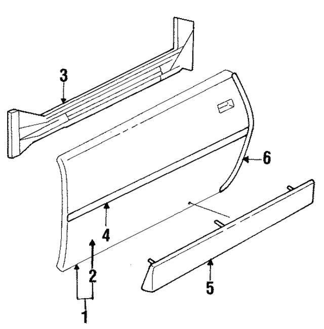 19871992 GM Body Side Molding 88959356