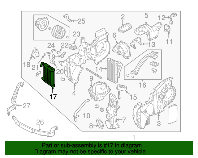 20132019 Hyundai Heater Core 97926B8000 OEM Parts Online