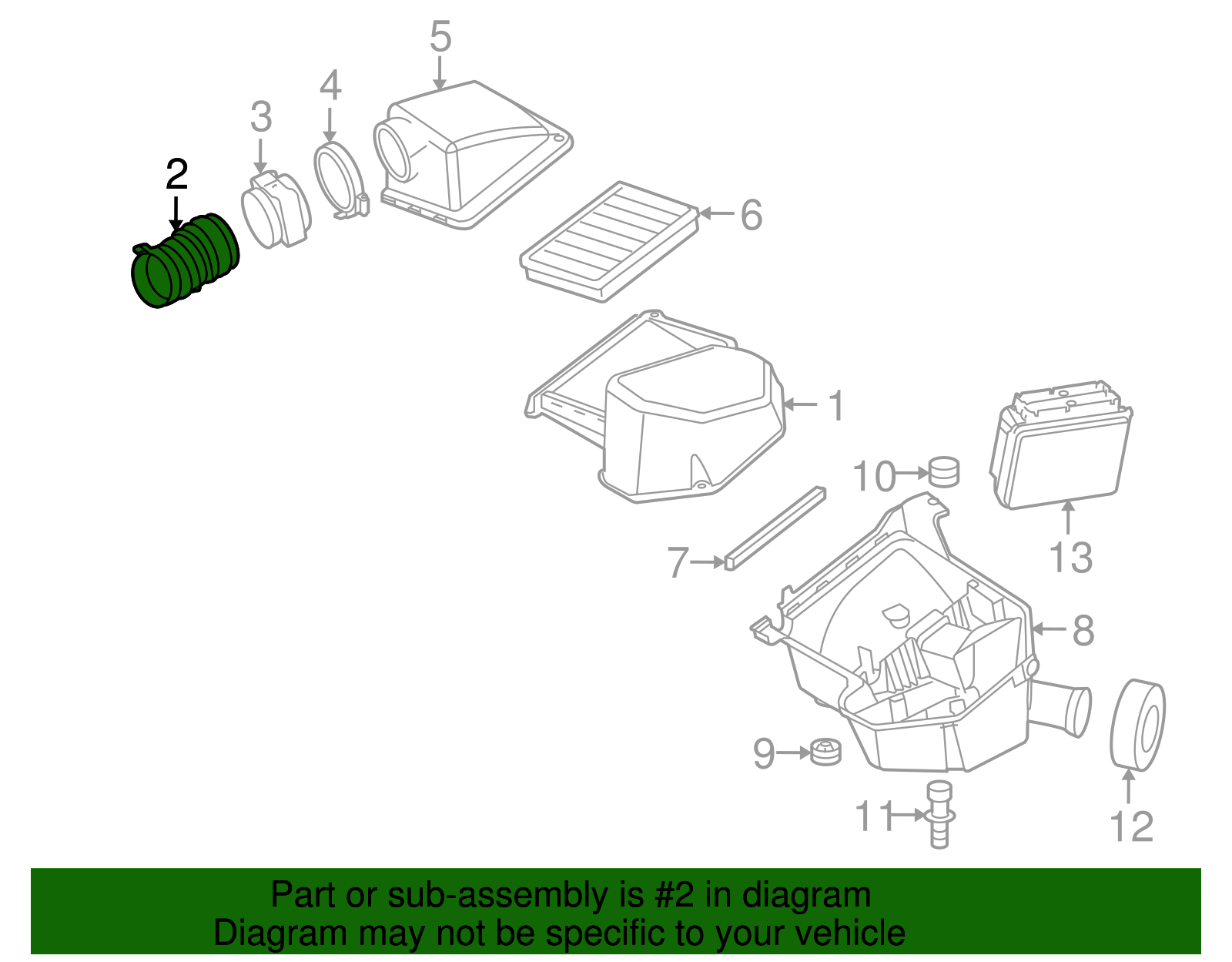 Air Cleaner Outlet Duct - GM (12482799)