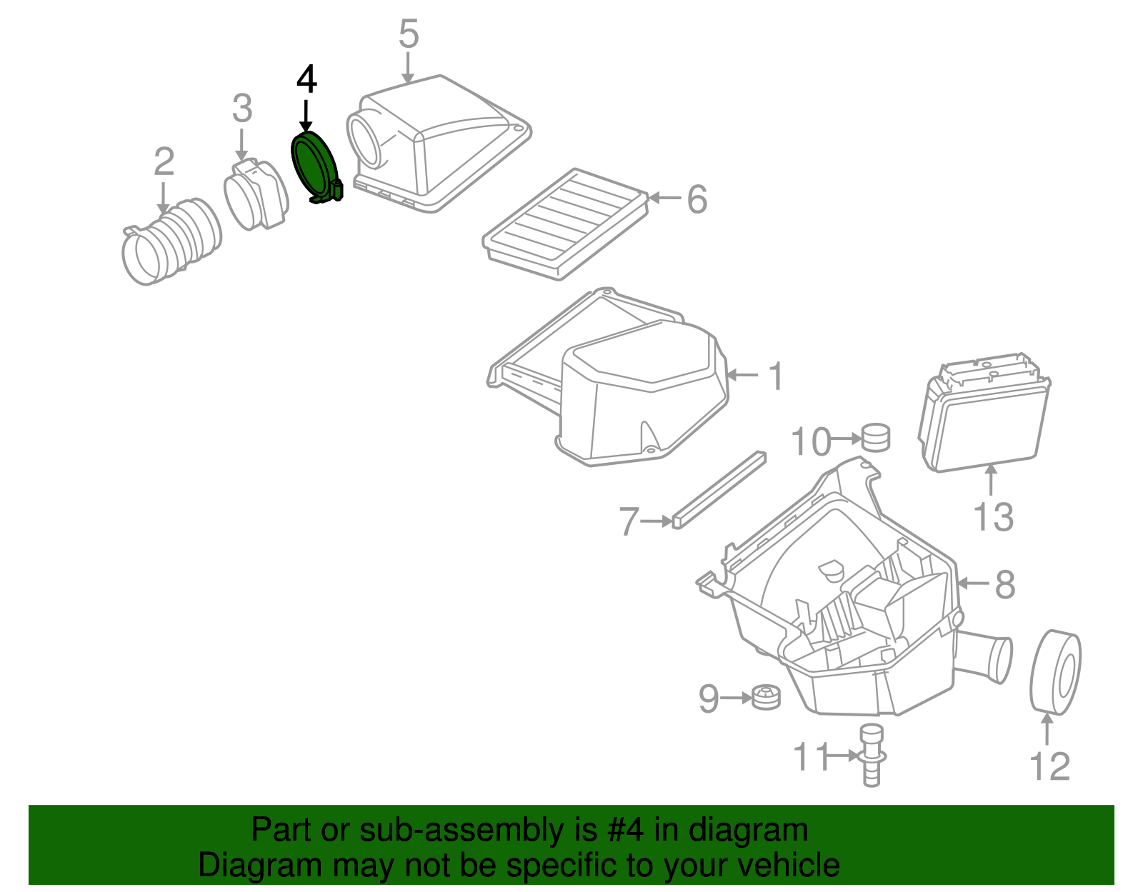 Seal Assembly, Mass Air Flow Sen - GM (12482802)