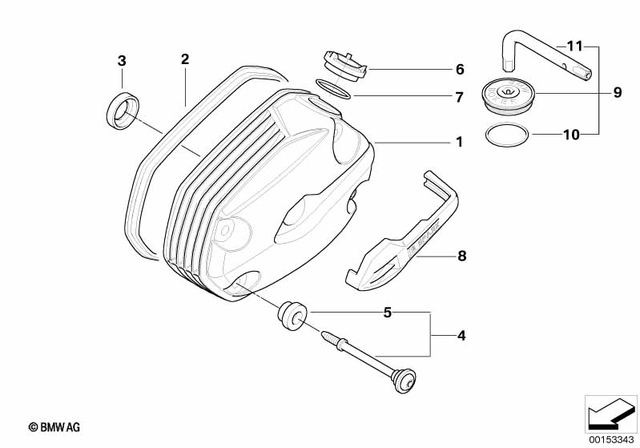 11127663612 - Isa Screw, Chrome With Socket 2003-2011 BMW-Motorrad  