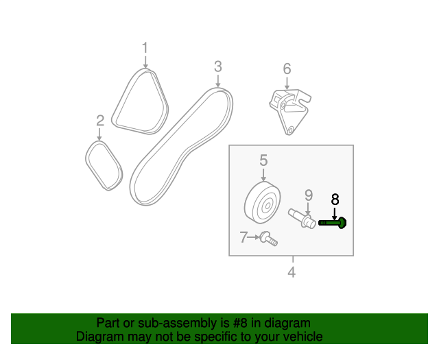 19962011 Hyundai Tension Pulley Adjust Bolt 9783122060 OEM Parts Online
