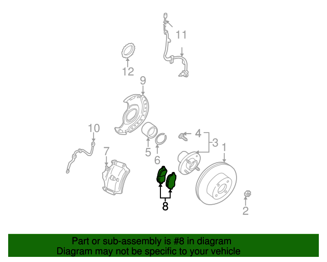 20002019 Nissan OEM NEW 20002019 Nissan Altima Sentra Sedan Front Disc Brake Pad Kit