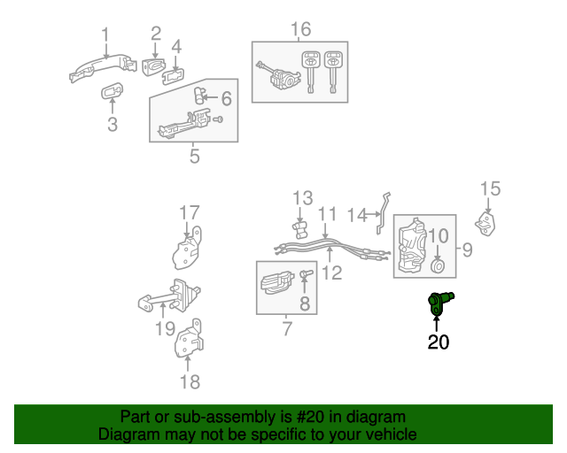 8423108030 Door Jamb Switch (Front, Rear) 19982023 Toyota OEM