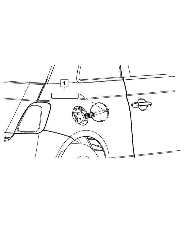 20122019 Fiat 500 Fuel Door Label 68104292AA Mopar eStore