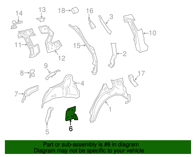 20132018 Toyota RAV4 Quarter Panel Extension 610680R031 Toyota