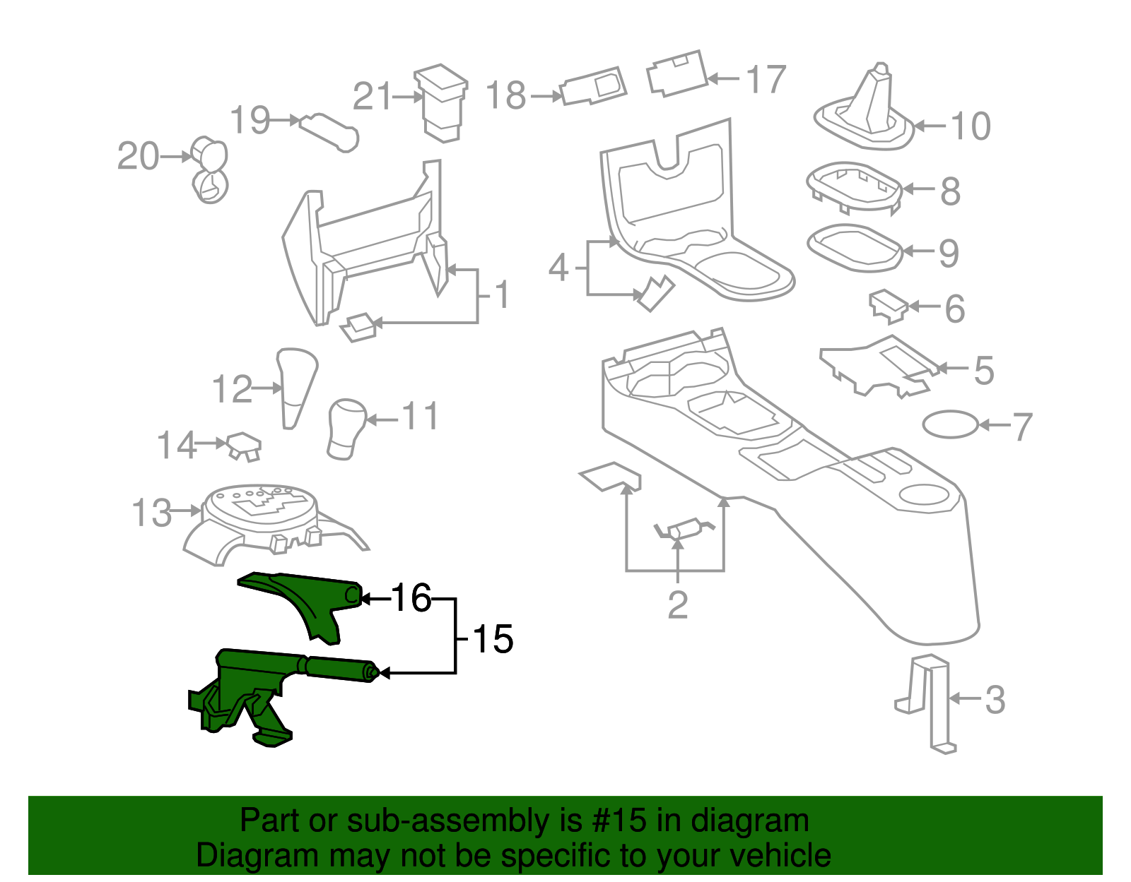 Parking Brake Control - Scion (46201-52070-B0)