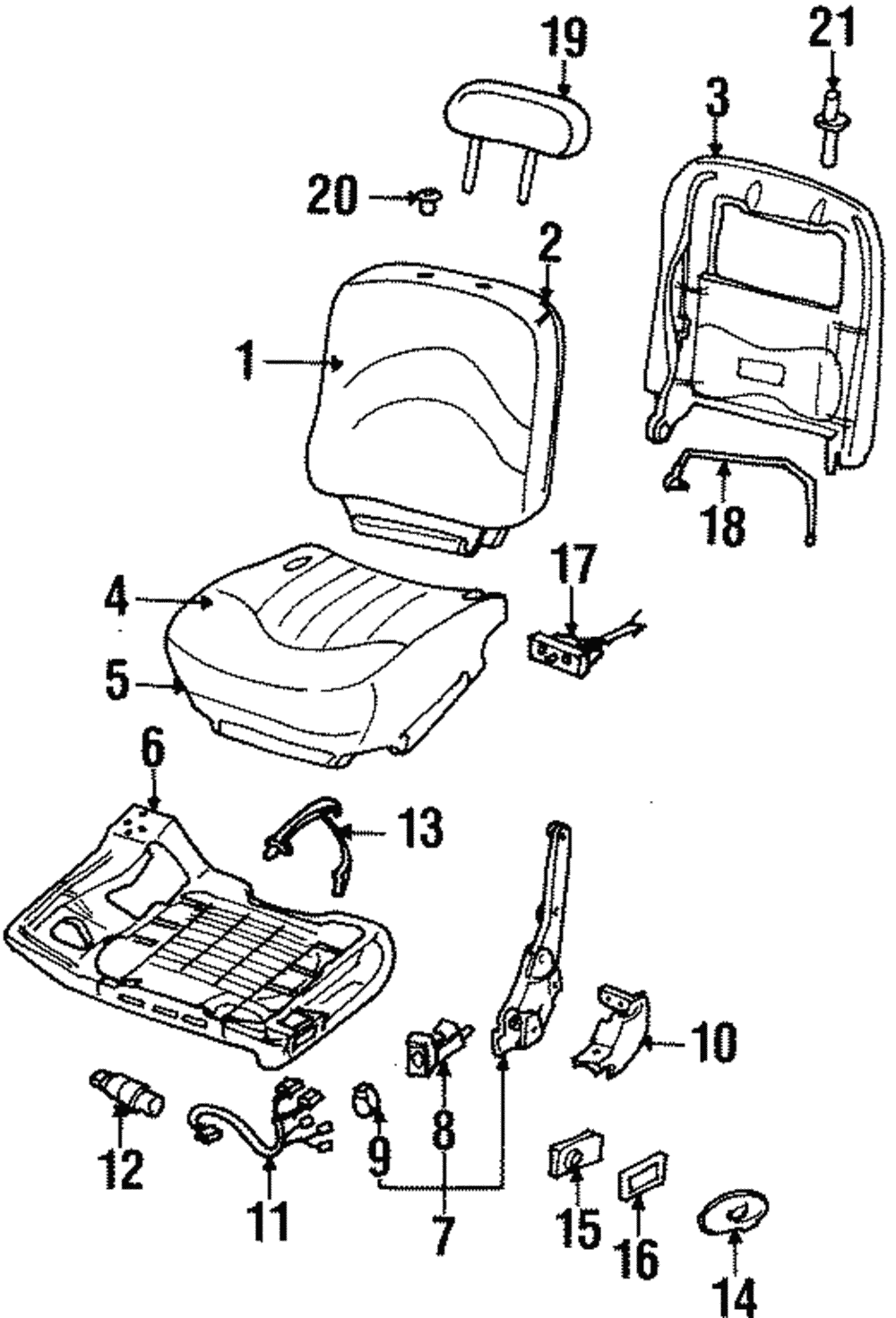 Headrest - Ford (YW7Z-54611A08-AAB)