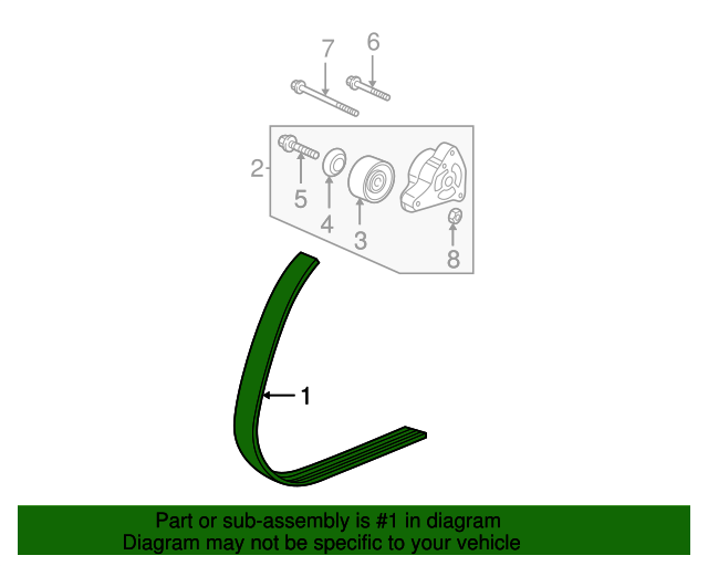 31110RLF003 Belt, Alternator 20022006 Honda CRV Honda Factory
