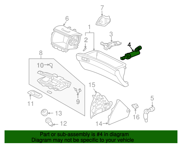 20032007 Honda Accord Damper 77530SDAA02 Honda Factory Parts