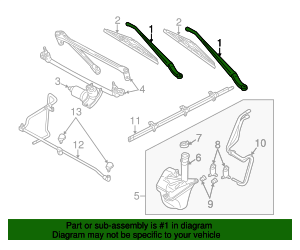 Rear Window Wiper Arm & Blade Kit For 98-01 Ford Explorer & Mercury Mountaineer – XL2Z-17526-AA