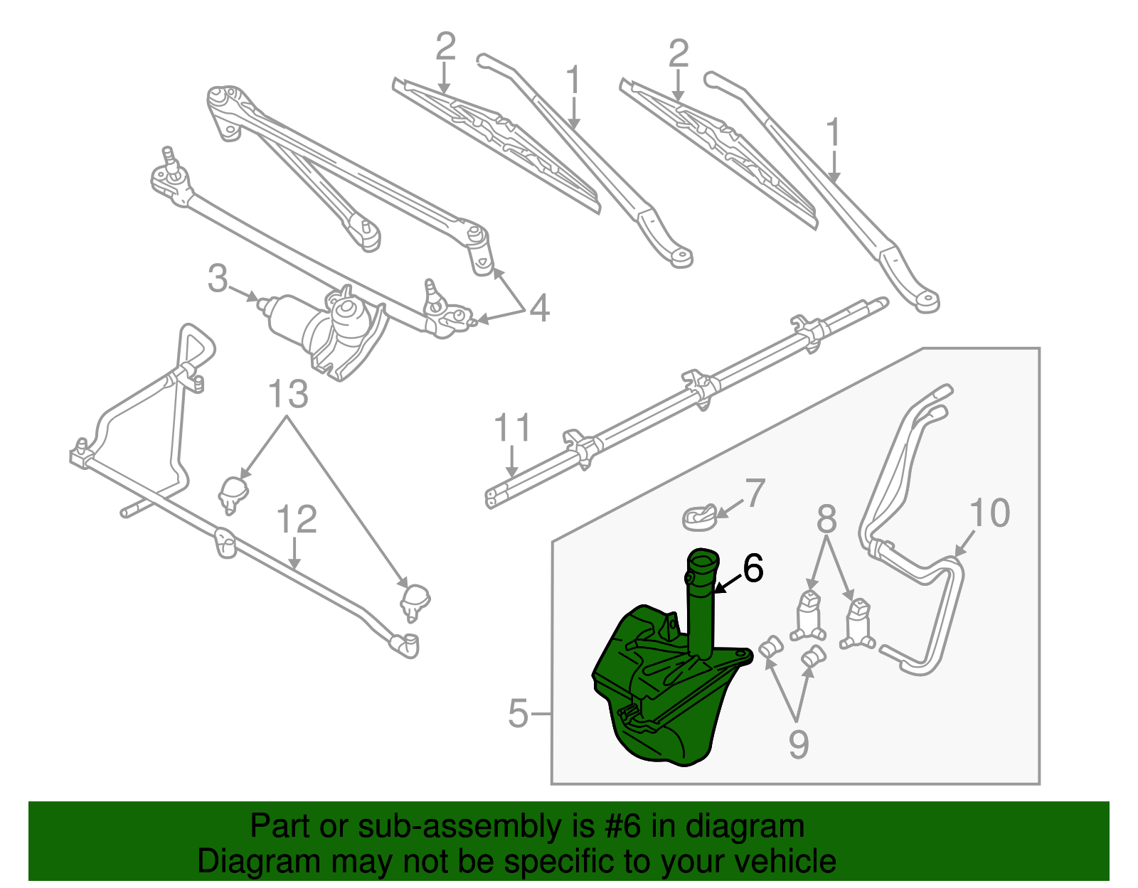 Washer Reservoir - Ford (YL8Z-17618-AA)