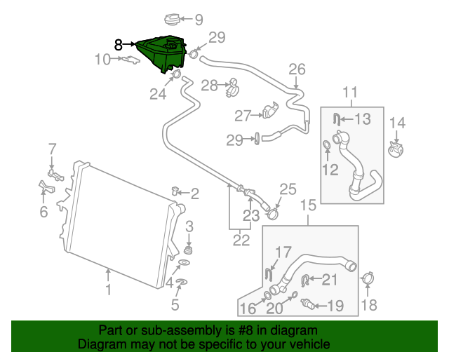 20072015 Audi Q7 Reservoir 7L0121407F Audi USA Parts