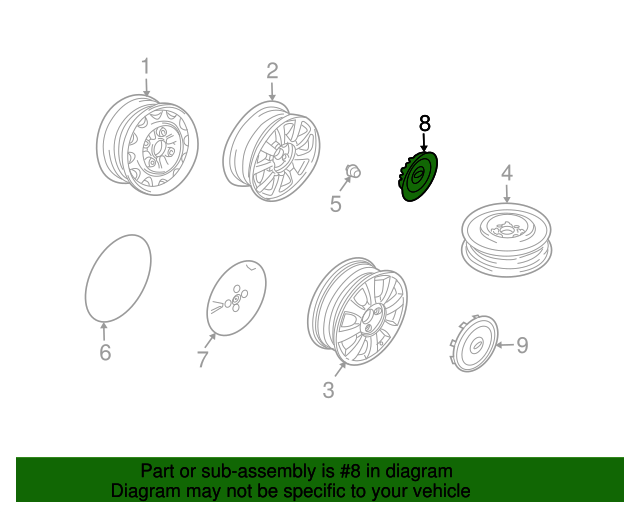 20032006 Kia Optima OEM NEW 20032006 Kia Optima 15" Wheel Hub Center