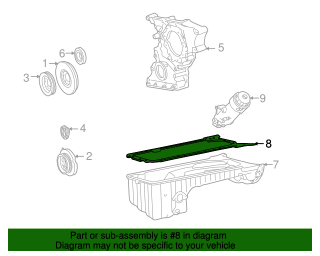 606014002264 Oil Pan Gasket 19921999 MercedesBenz Mercedes