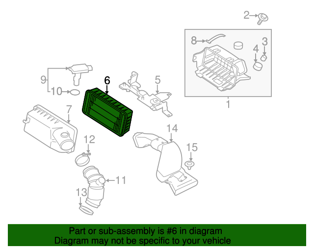 MR968274 - Air Filter 2012-2023 Mitsubishi | Mitsubishi Direct Parts