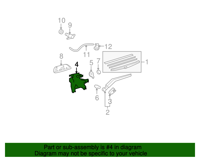 Toyota 85130-0E051 Windshield Wiper Motor